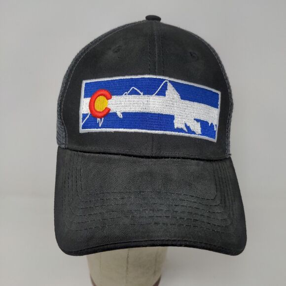 Uluru Colorado Snapback Mesh Back Hat Black OSFM Embroidered Logo - Picture 3 of 12